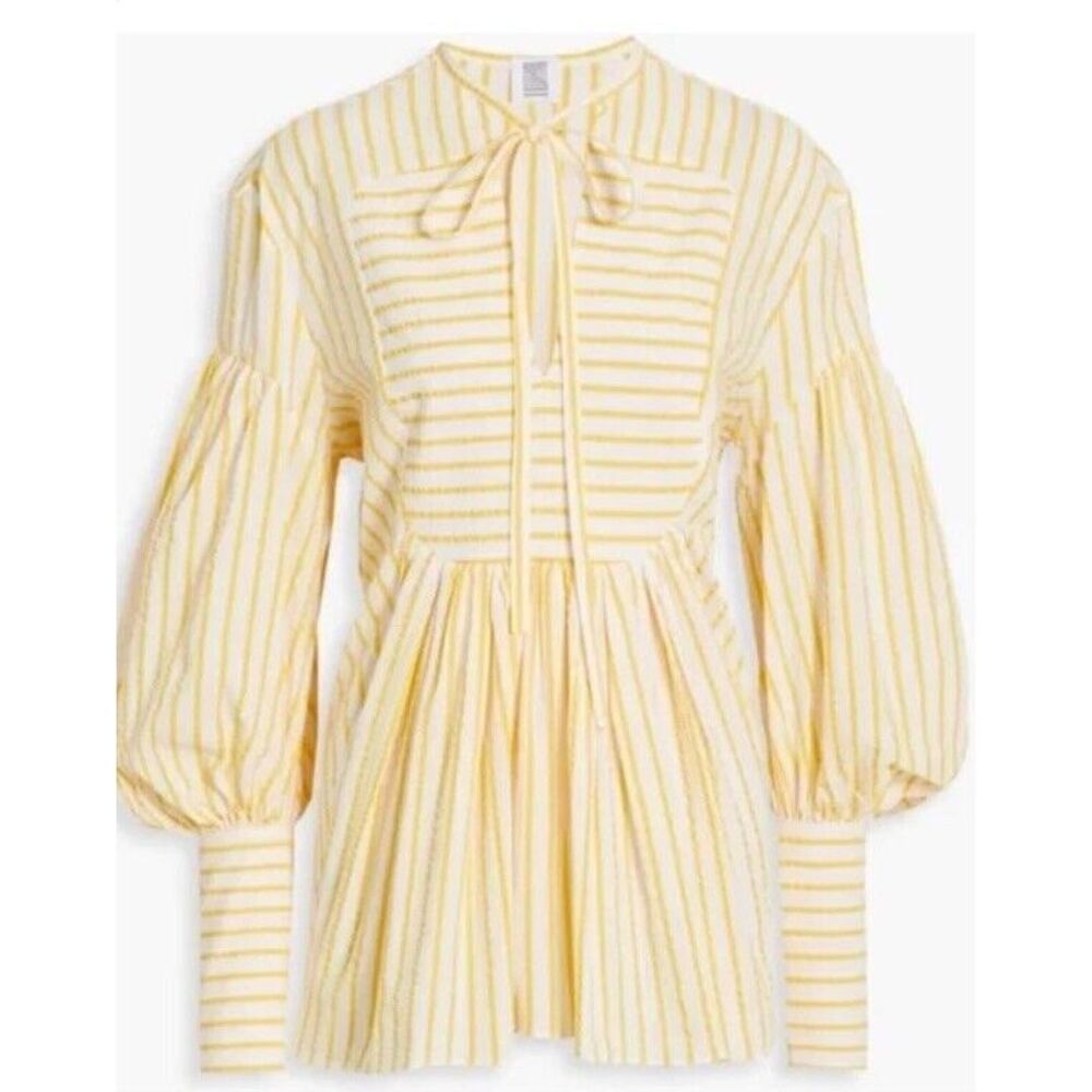 Rosie Assoulin Ulderica seersucker cotton striped shirt‎